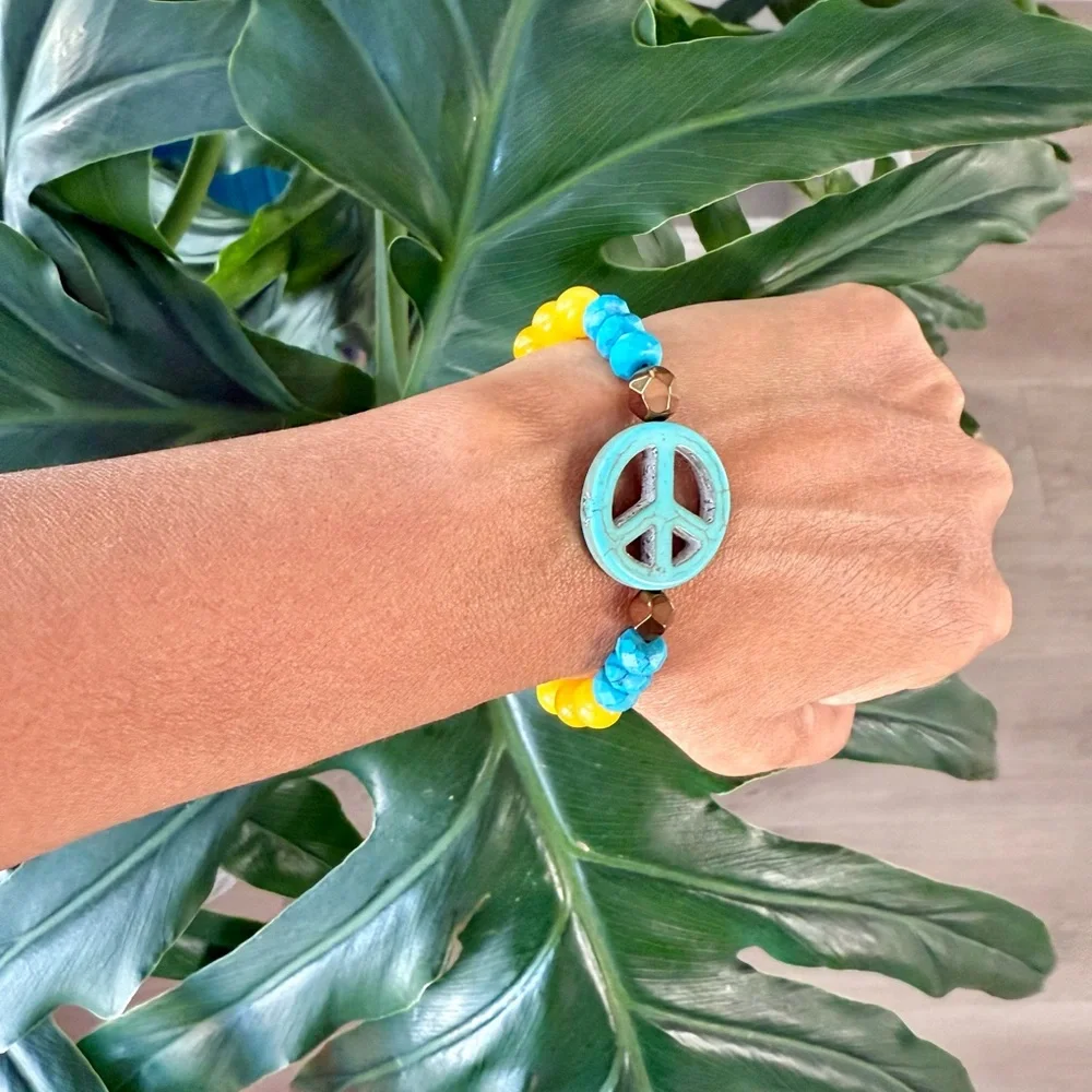 Peace & Grounding bracelet (one)
